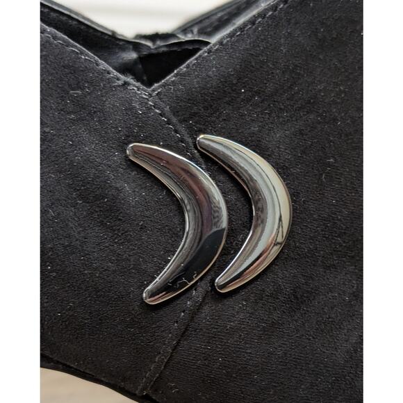 Kelly & Katie Stiletto Booties 9 Carolyn Black Faux Suede Dressy Baddie - Picture 6 of 11